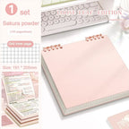 Multifunctional 120 Pages Loose-leaf Notebook Flip Up Color Notepad Grid Inner Pages Detachable Diary Book Students