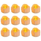 24/48pc Flameless Led Tea Lights with Timer 6 Hours On and 18 Hours Off in 24 Hours Cycle Automatically Flickering Candles Light
