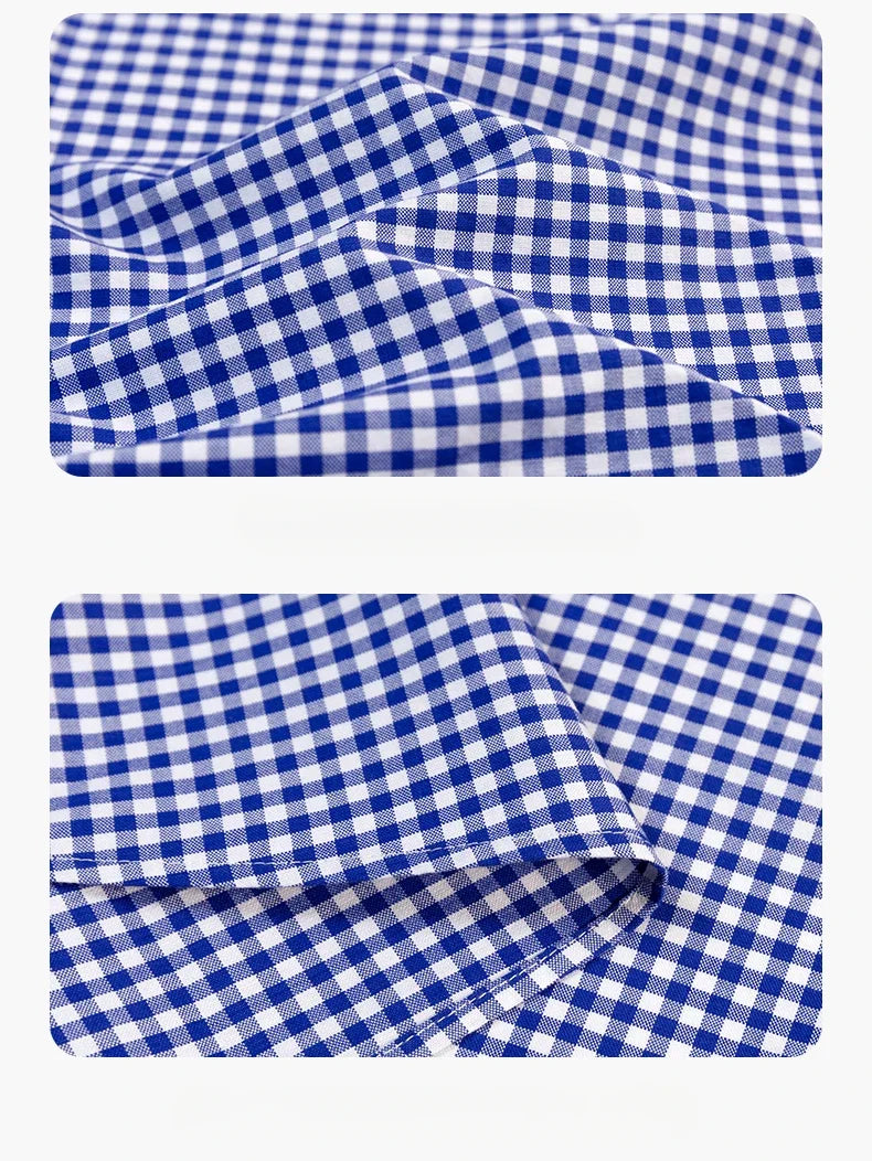 New In Shirt 100%Cotton Fashion Long Sleeve Shirts for Man Slim Fit Formal Plian Shirt Soft Casual Office Designer Plaid Clothes