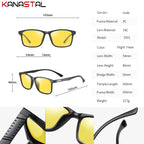 Men Night Vision Sunglasses UV400 Polarized Sun Glasses Women TR90 Eyeglasses Frame Driving Cycling Anti Glare Shade Eyewear