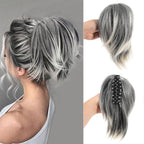 Pinch style messy chicken coop head wig ponytail bun bun bun head straight ponytail