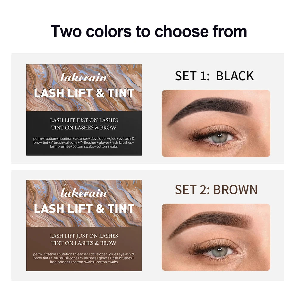 Lash Fast Lift And Tint Kit Professional Eyelash Perm Kit 2 in 1 Lashes Tint Brow Lashes Tint Brow Dye Eyes Makeup Tools