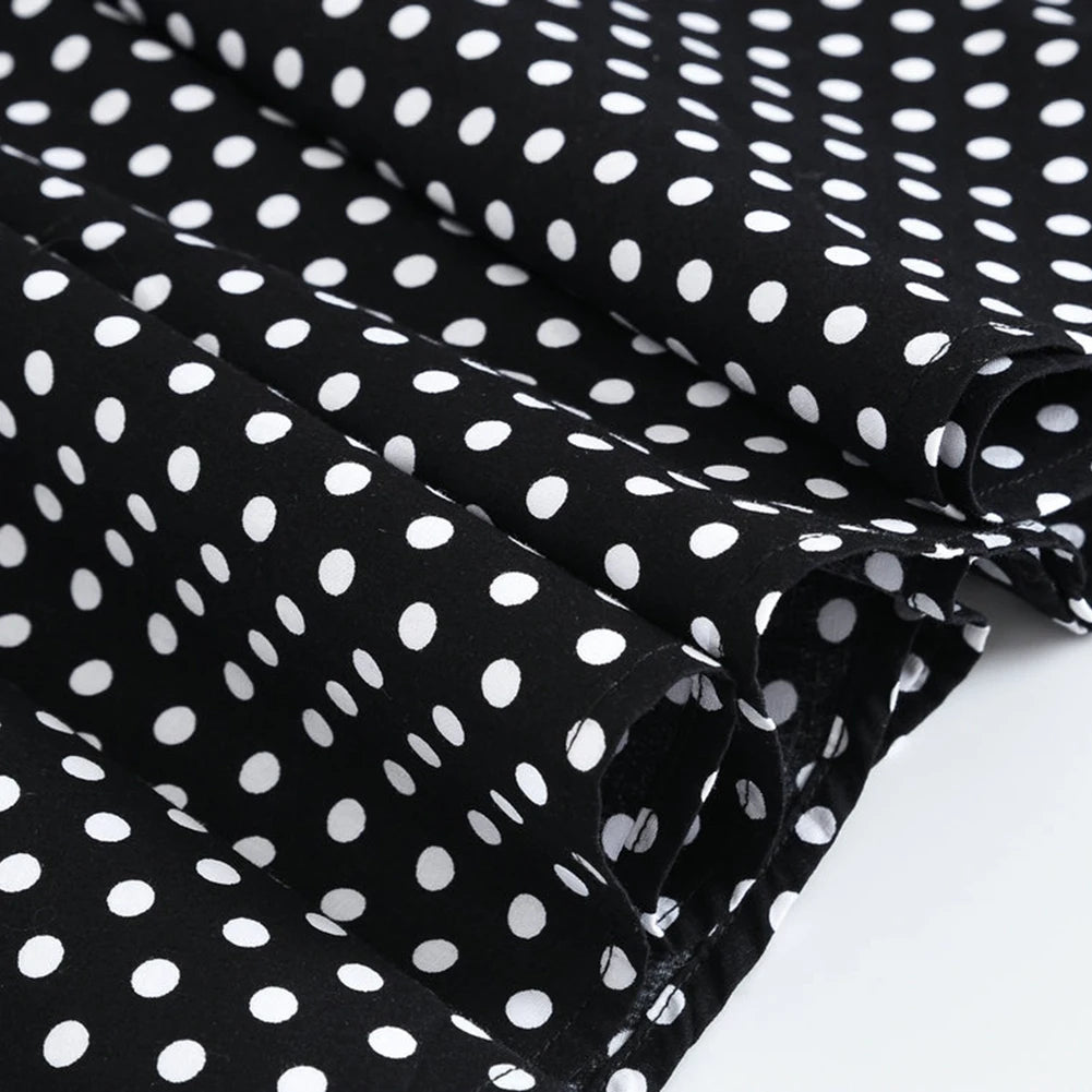 LPATTERN Girls' Vintage Rockabilly Dress Party Retro Polka Dot Floral Pattern A-line Dresses Pleated Skirt Knee-Length for 4-10Y