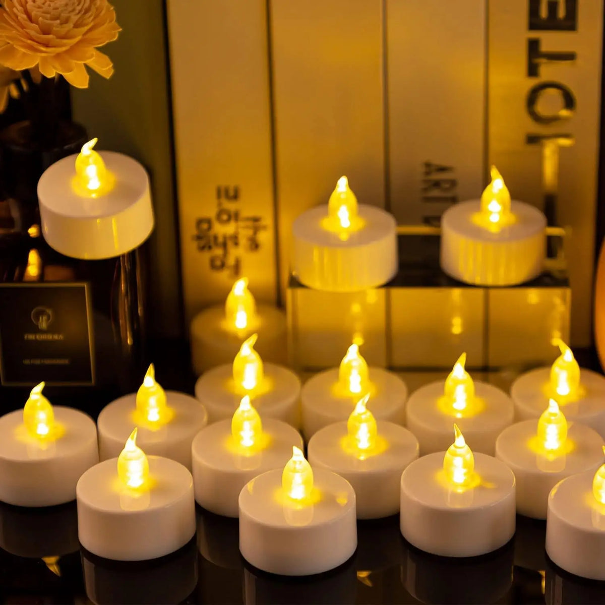 LED Candles 48/24/12 Pack Battery Operated Candles Batteries Lights Candles to Create Warm Ambiance Naturally Flickering Bright