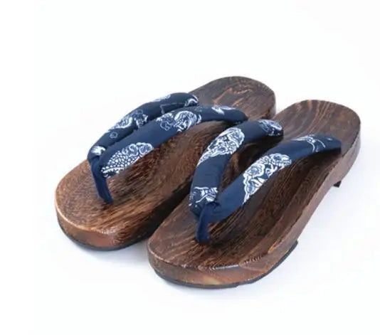 WHOHOLL Geta Anime Anime Cosplay Costumes Japanese Geta Sandals Summer Sandals Men Flat Wooden Shoes Clogs Slippers Flip-flops