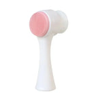 3D Double-sided Manual Facial Cleansing Brush Soft Silicone Bristles Deep Pore Cleansing Exfoliating Face Wash Brush Beauty Care