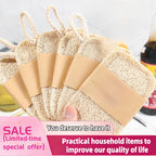 1/6pcs Natural Loofah Exfoliating Sponges - Gentle Body Scrubber for Shower & Bath, Bamboo Fiber Cleaning Pads