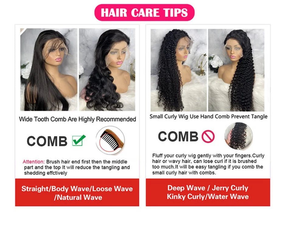 30 40 Inch Body Wave Human Hair Wigs 13x6 HD Lace Front Wig Human Hair 13x4 360 Lace Frontal Wigs 4x4 Lace Closure Wig For Women