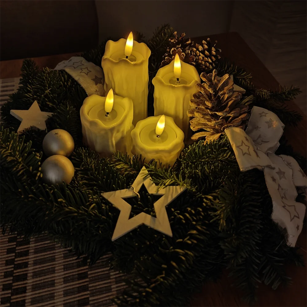 For Bambu Lab LED Flame Tea Light Candle Set 3D Printing Model for Bambulab Creality Elegoo 3D Printer Accessories KC008/KC017