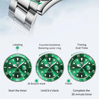 OLEVS 5885 Mens Watch Auto Date Stainless Steel Strap Diving Series Waterproof Men's Sports Watch