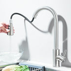 Kitchen Faucet Pull Out Brushed Nickle Stainless Steel Black Kitchen Mixed Tap Kitchen Sink Tap