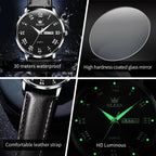 OLEVS 2920 Men Watch Fashion Business Roman Scale Waterproof Clock Luxury Brand Quartz Watch Leisure Calendar Week Men Watch