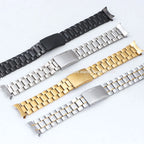 20mm 22mm Watch Straps Steel Metal Watch Bands Curved Arc End Bracelet Waterproof Diving Replacement Wristband Belt Accessories