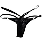 Women Sexy Panties Hollow Out Lace Floral Ladies Briefs Low Waist Double Straps Female Underpants Sexy Thongs Womens Lingerie