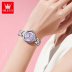 OLEVS Elegant Fashion Women's Watches Luxury Brand Quartz Watch for Ladies Waterproof Stainless Steel Luminous Date Wristwatch