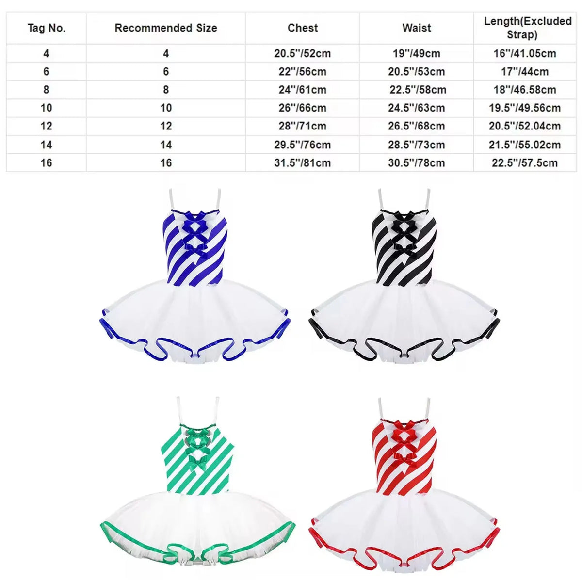 Kids Girls Sequins Christmas Dance Costume Candy Cane Striped Ballet Tutu Dance Dress Bowknot Leotard Party New Year Dancewear