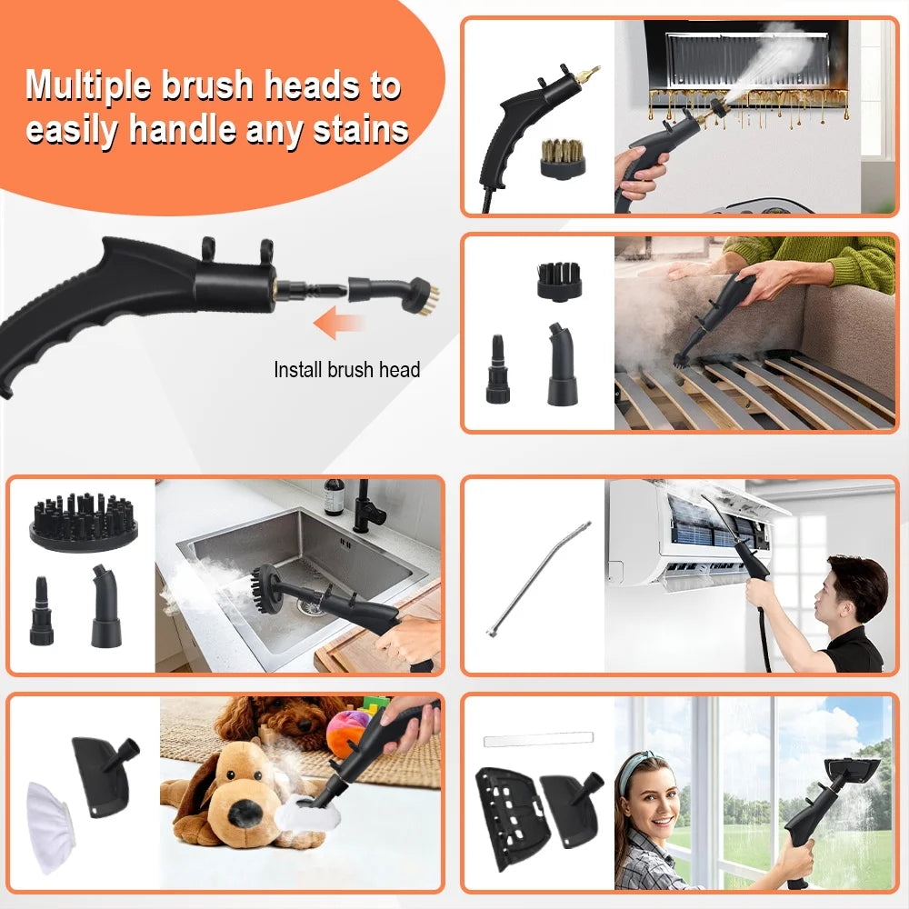 Pressure Steam Cleaner Portable Handheld Cleaner Air Conditioner Kitchen Car Hood Steam Cleaning Machine Household High