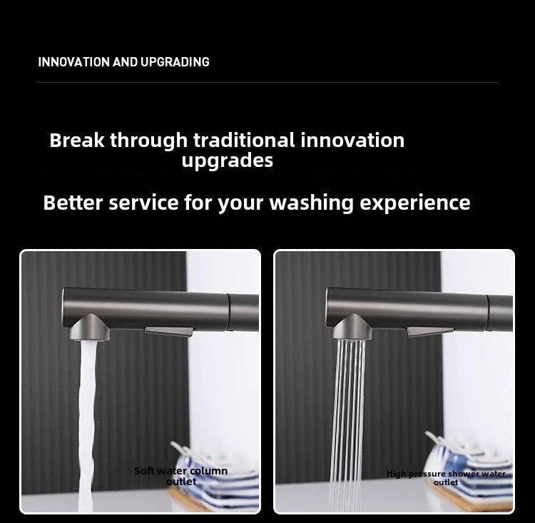 Hot Cold Touch on Kitchen Faucets Stainless Steel Pull Out Kitchen Sink Mixer Tap Black Smart Sensor Touch Kitchen Sink Faucet
