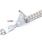 Curved End Watchband Men Women Metal Bracelets 20mm 22mm Stainless Steel Sport Strap Universal Replacement Wristband Accessories