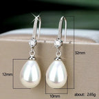 Freshwater Pearl Drop Earrings for Female, Simple Water Drop Shape, Exquisite High-end Simulation, Temperament, New
