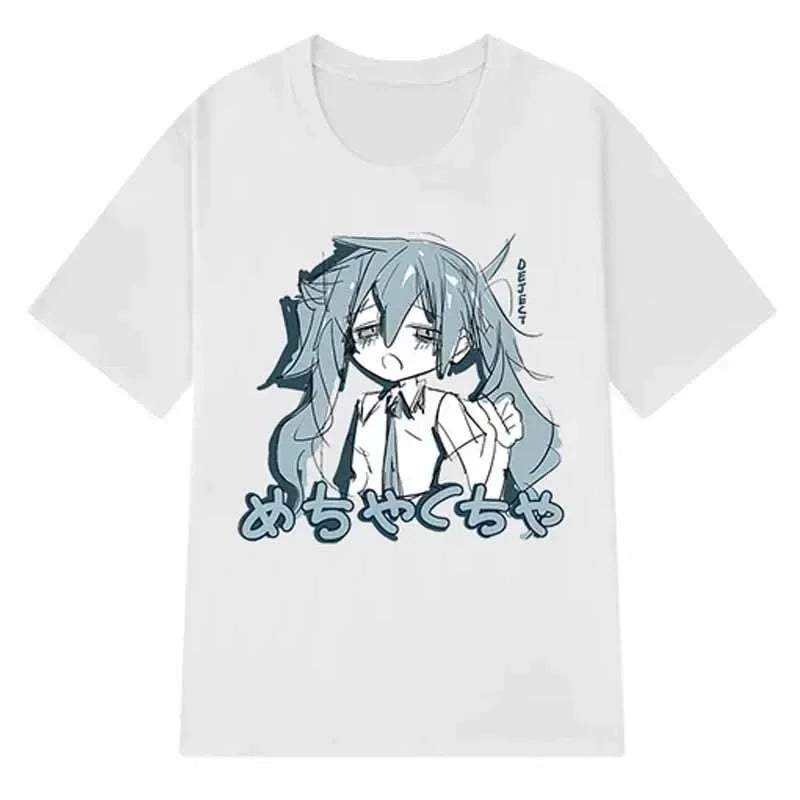 Japanese Y2K Anime Women T-shirt Loose Streetwear Casual Tees Short-sleeved Hip-hop Harajuku Tops Women Clothing gothic tops