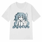 Japanese Y2K Anime Women T-shirt Loose Streetwear Casual Tees Short-sleeved Hip-hop Harajuku Tops Women Clothing gothic tops