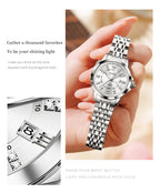 OLEVS 3620 Women Watch Luxury Brand Diamond Quartz Watch Fashion Automatic Calendar Waterproof Women Watch Bracelet Set Reloj
