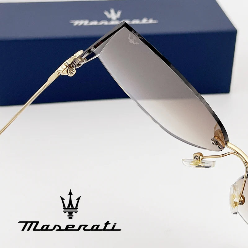 MASERATI Luxury Sunglasses Trendy Design Nylon Sunglasses UV400 Sunglasses for Driving Cycling Beach Outdoor for Men Women 20493
