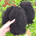 10-16Inch Natural 4C Afro Kinky Curly Bulk Human Hair Extensions No Weft Brazilian Remy Bulk for Locs Braiding Hair