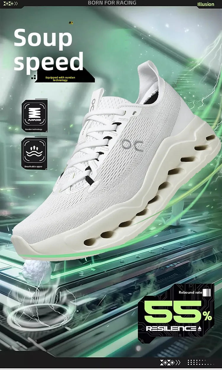 Men High Performance Running Shoes Light Cushion Marathon Ready Eco Breathable Mesh Non Slip Daily Outdoor Walking Sneakers