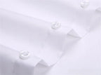 New Men Formal Shirt Long Sleeve Office Solid Color Anti-Wrinkle Fashion Business Pocket White Blue Social Pocket Shirts 6XL 7XL