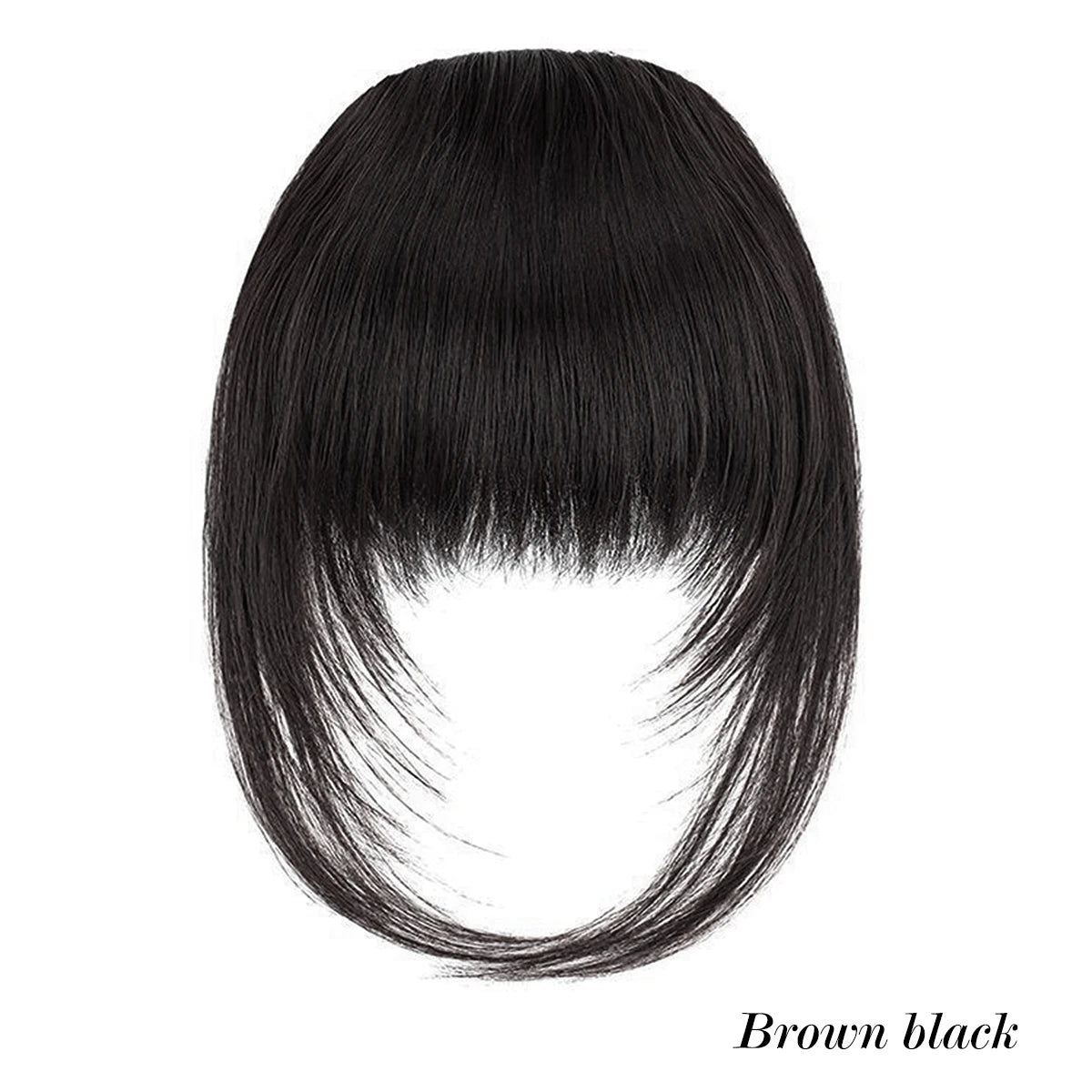 Synthetic high-level comic bangs wig women's forehead clip bangs heat-resistant natural black for daily use