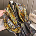 2022 Luxury Brand Women Silk Scarf Designer Plaid Summer Beach Shawls and Foulard Wrap Scarves Female Pure Silk Sjal Hijab New