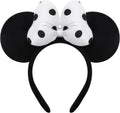 Handmade Mouse Ears Headband for Women and Ladies, Polka Dot Bow Mini Ears Costume Accessories