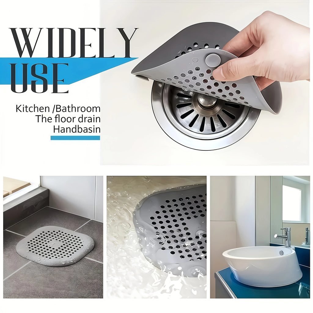4-Pack Anti-Clogging Drain Strainers, Bathtub Shower Floor Drain Covers, Suitable for Kitchen, Bathroom Sink, Floor Drains