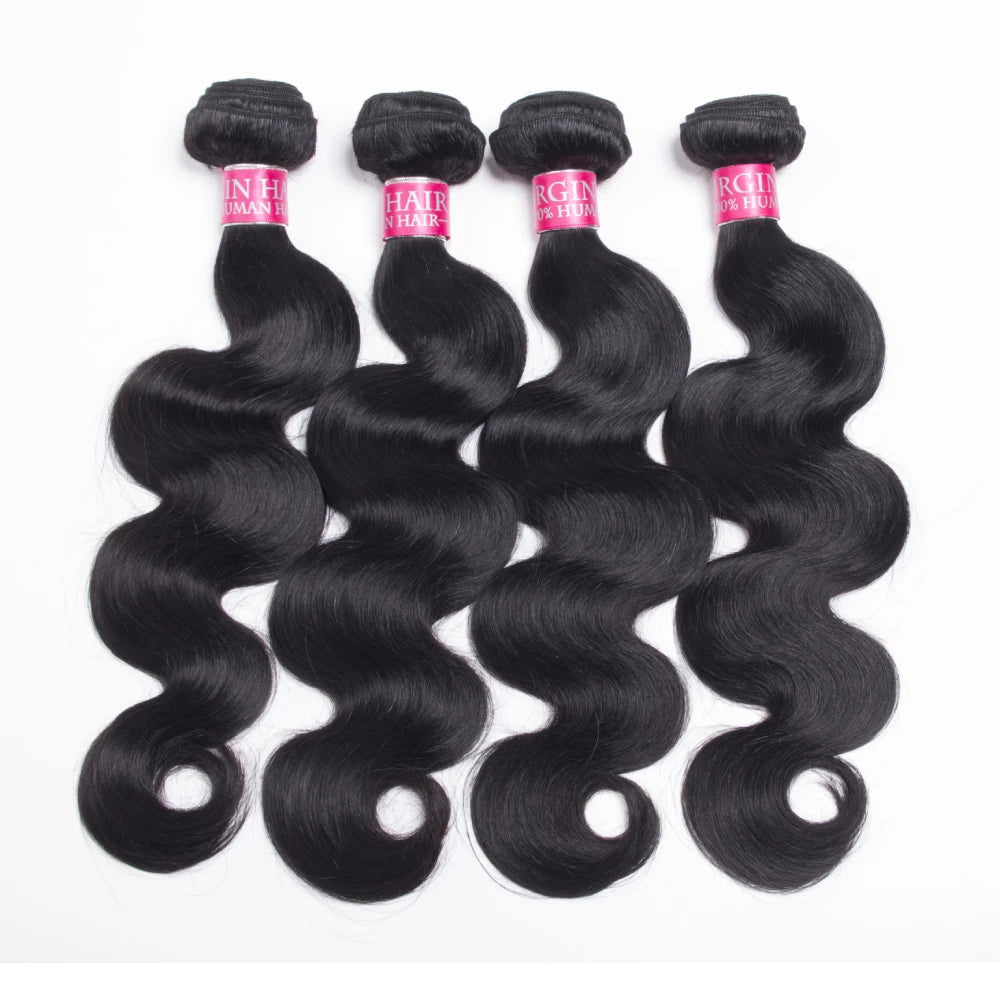12A Grade Brazilian Body Wave Human Hair Bundles Brazilian Virgin Hair 14-30 Inch Double Weft Remy Hair Bundles