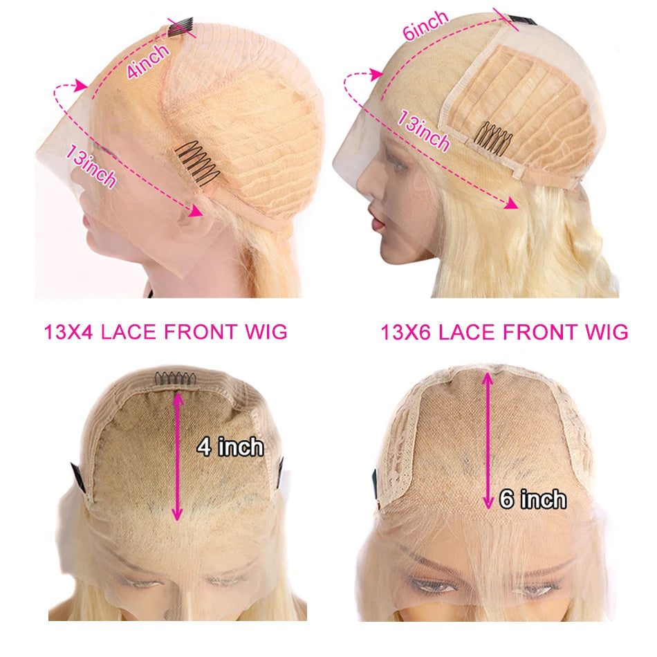 613 Blonde HD Transparent Lace Frontal Human Hair Wigs Tuneful 613 Malaysian Bone Straight 13x4 13x6 Lace Front Human Hair Wigs