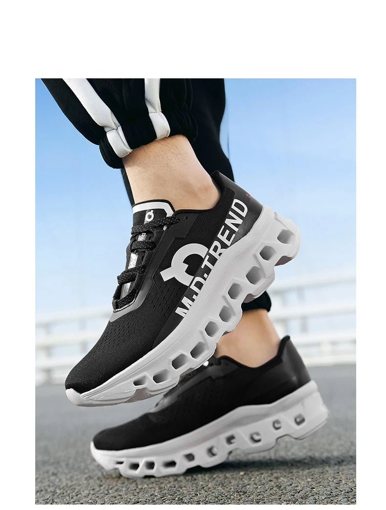 2025Male Cushioning Sneakers NonSlip Casual Sports Shoes Lightweight Men's Walking Running Shoes Hhollow Design Large Size 39-45