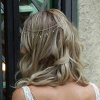Fashion Crystal Head Chain Wedding Hair Accessories for Women Elegant Headpiece Bling Bridal Forehead Chain Indian Jewelry Gifts