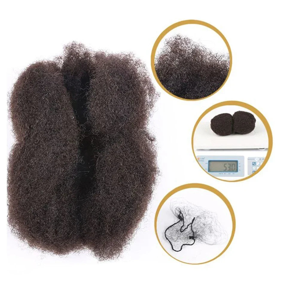 Brazilian QVR Afro Kinky Bulk Human Hair For Braiding Dreadlock Hair 50g/pc Virgin Natural Brown Remy Human Hair Debut Extension