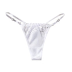 Lace G-String Sexy Lingeries For Women Thin Strappy Floral Hollow Out T-Back Female Temptation Intimates Solid Ribbed Undearwear