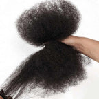 Brazilian QVR Afro Kinky Bulk Human Hair For Braiding Dreadlock Hair 50g/pc Virgin Natural Brown Remy Human Hair Debut Extension