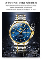 OLEVS 2906 Fashion Date Quartz Couple Watches Diamond Top Brand Luxury Watch For Men Women Waterproof Stainless Steel Wristwatch