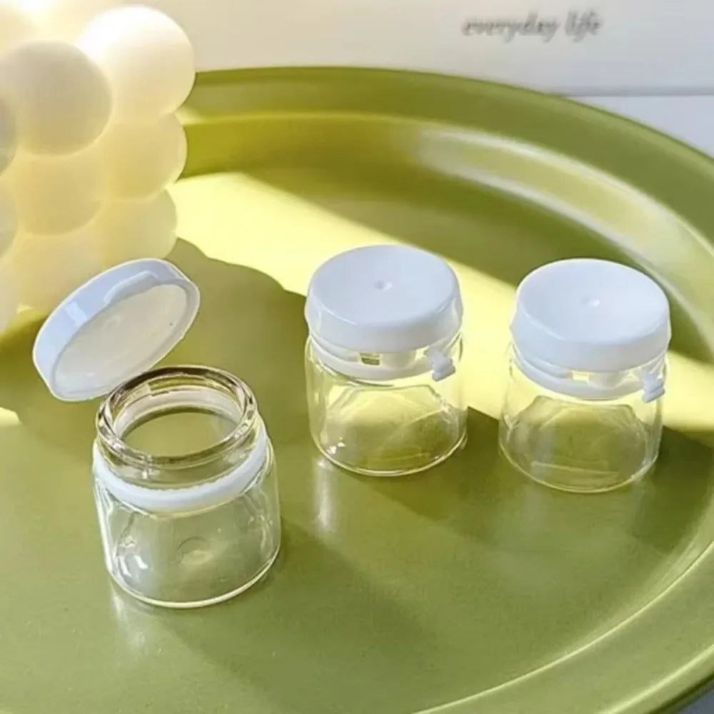 2/5PCS Clear Leak-Proof Travel Bottle for Makeup Remover & Lotion Containers Dispenser with Flip-Top Essence Bottled Separately