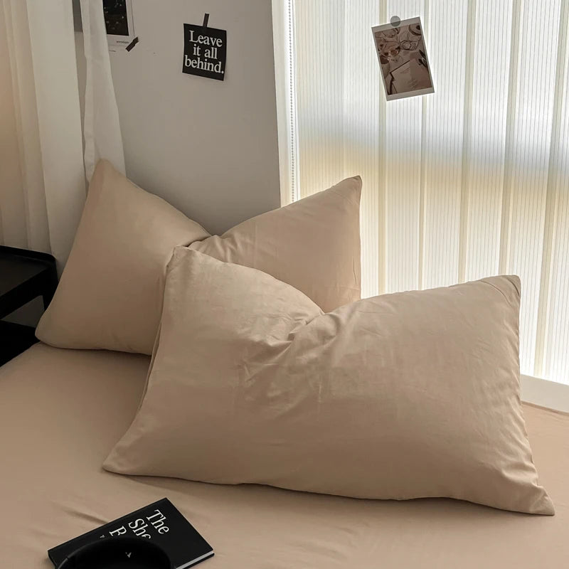 Cozy Bedding Set 3Pcs,1 Duvet Cover with Zipper Closure,2 Pillowcases,Solid Color,Super Soft, Machine Washable, Colorfast