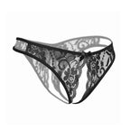 Sexy Open Crotch Panties Women Lace Mesh Lingeries Seamless Low Waist Perspective Briefs Lady Erotic Underpanties