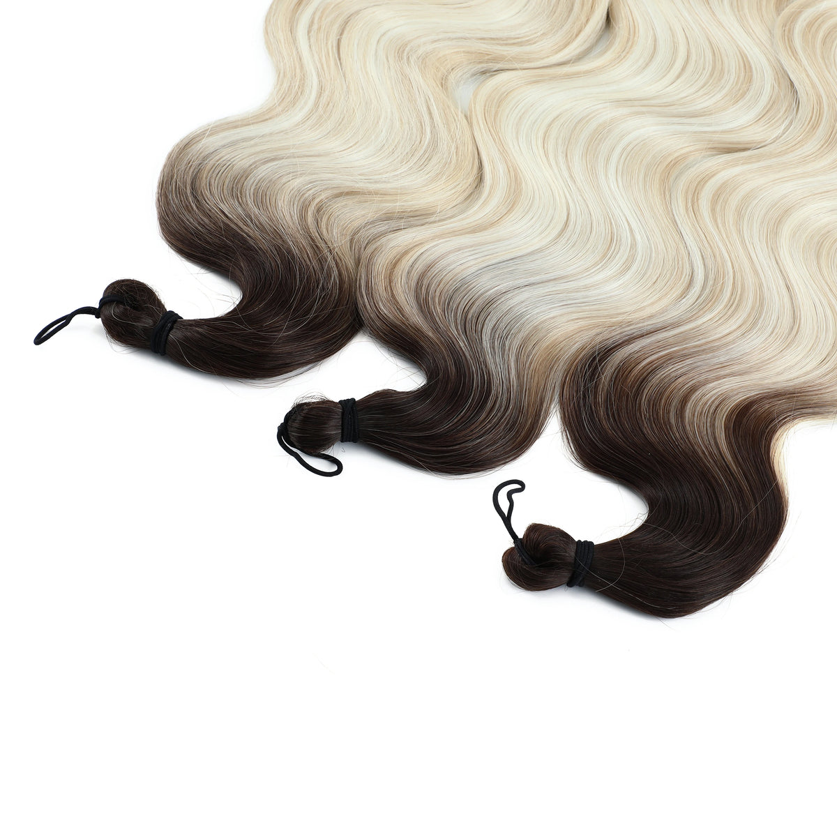 26 inch Body Wave Crochet Hair 3PCS Synthetic Braids Hair Ombre Blonde Balayage Natural Braiding Hair Extensions 300g/lot