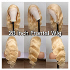 13x4 13x6 360 HD Transparent 613 Lace Frontal Wig Honey Blonde Color Brazilian Raw Body Wave Lace Front Human Hair Wig For Women