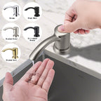 Samodra Nickel Soap dispenser Black Kitchen sink Counter Liquid Soap Dispenser Bottle kitchen accessories 350ml  Built in Pumps